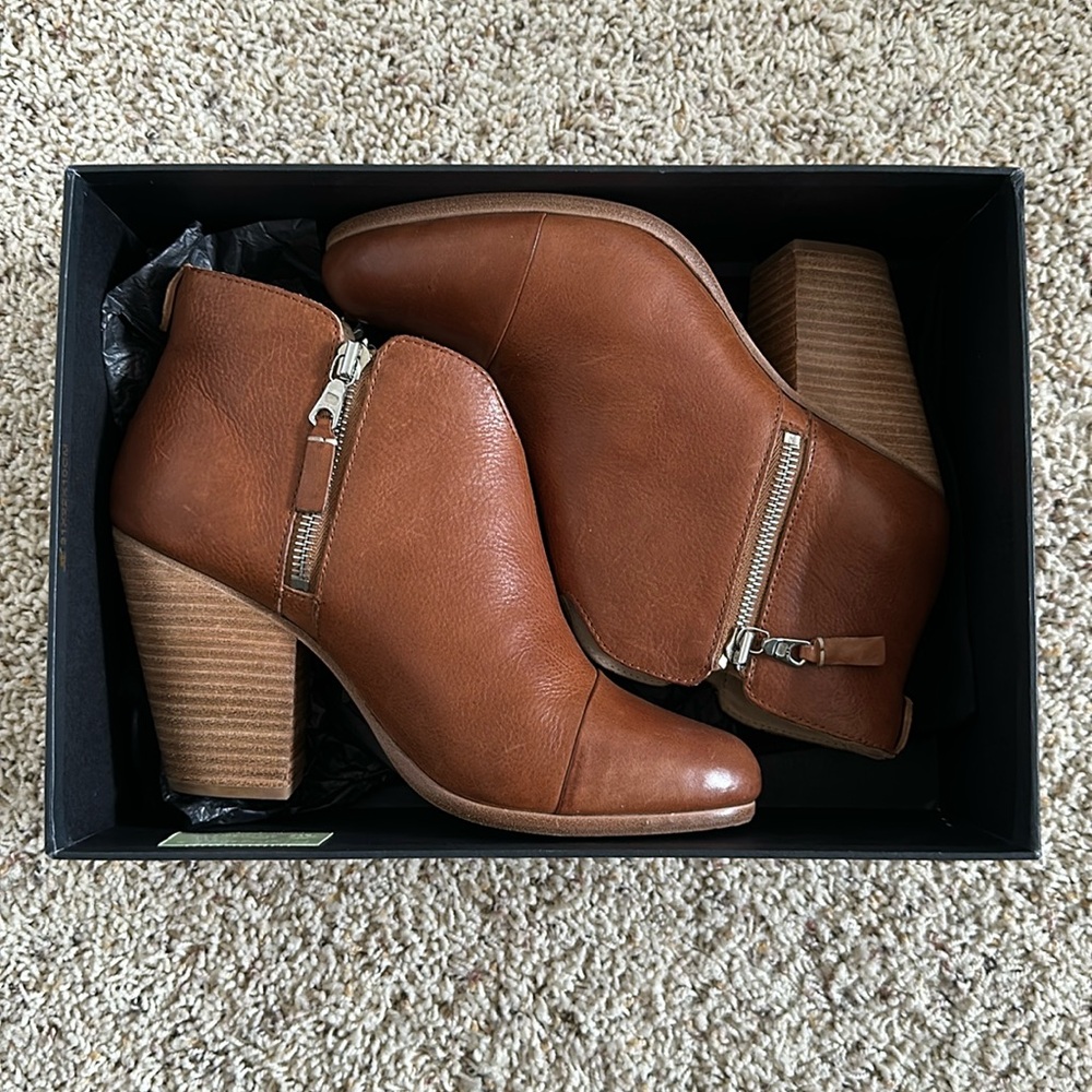 Rag & Bone Women’s Size 8.5 38.5 Margot Tan Leather Ankle Boot New in Box - Picture 2 of 5